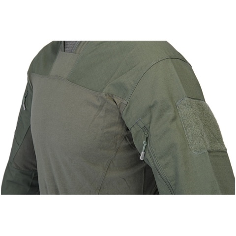 Lancer Tactical Airsoft TLS Half Shell Shirt - OD GREEN
