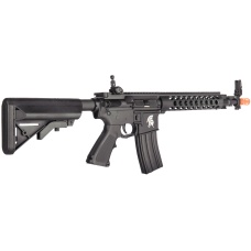 Lancer Tactical Metal M4 Modular RIS MOD2 Airsoft AEG Rifle -BLACK