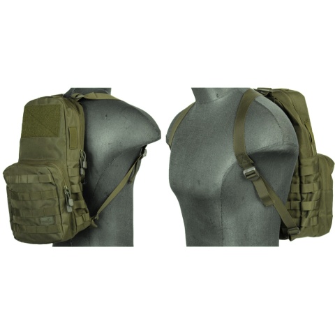 Lancer Tactical 1000D Nylon Airsoft Molle Hydration Backpack (Color: OD Green)