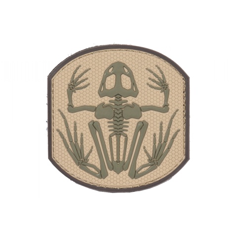 Airsoft Frog Skeleton Patch - OD GREEN / TAN