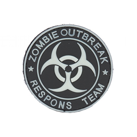 Airsoft Zombie Outbreak Morale Patch - WHITE