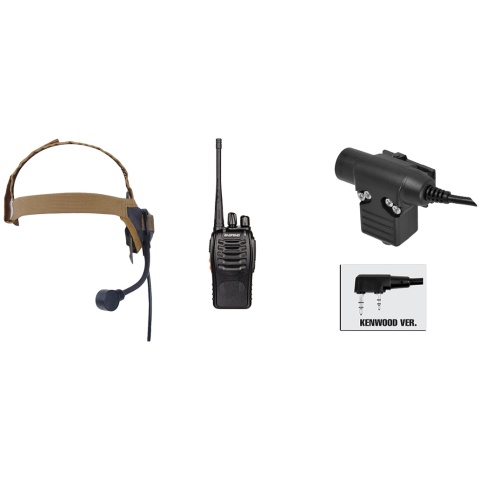 zSelex TASC1 Headset & ZU94 PTT w/ Baofeng 888S Radio Set - DE