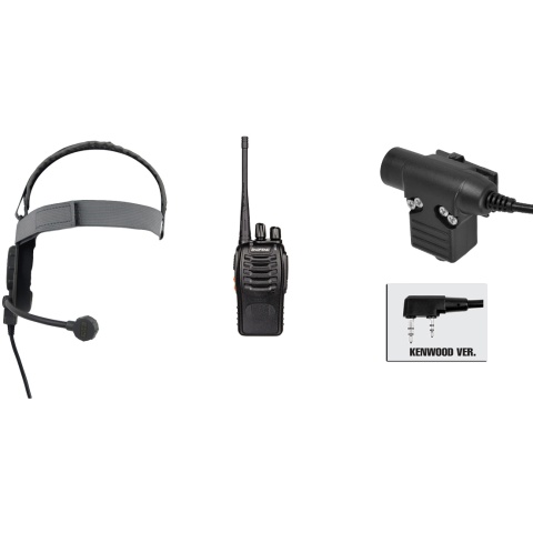 zBowman Elite III Headset & ZU94 PTT w/ Baofeng 888S Radio - FOLIAGE