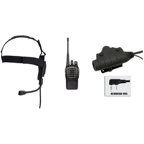 zBowman Elite II Headset & U94 PTT w/ Baofeng 888S Radio - FOLIAGE