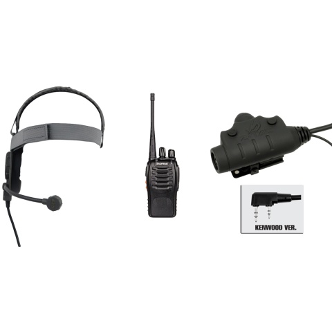 zBowman Elite III Headset & U94 PTT w/ Baofeng 888S Radio - FOLIAGE