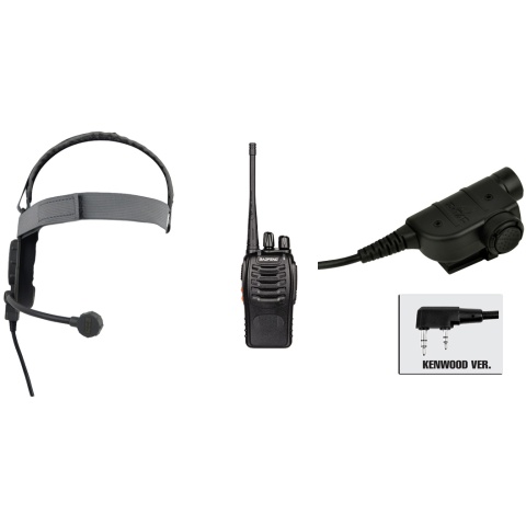 zBowman Elite III Headset & ZSILYNX PTT w/ Baofeng 888S Radio - FG