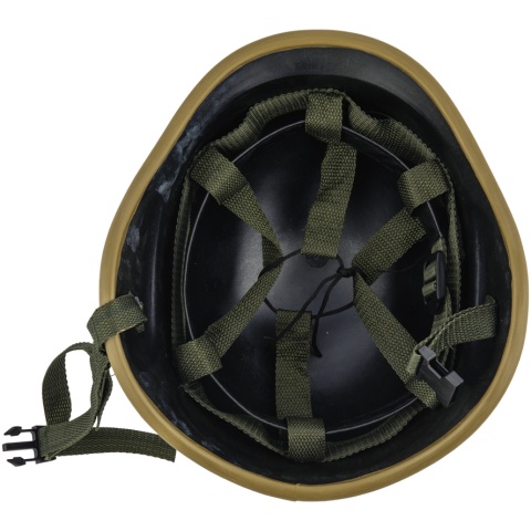 UK Arms PASGT Airsoft Helmet w/ Adjustable Chin Strap - TAN