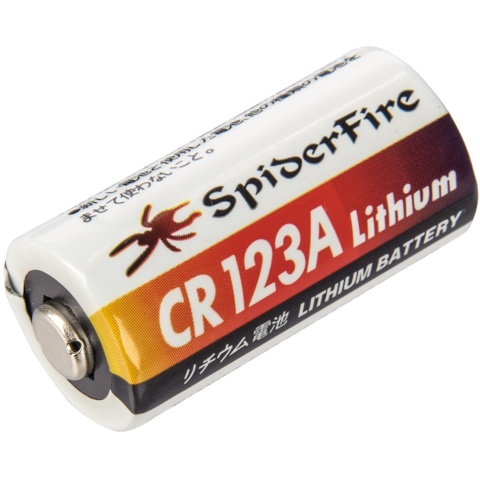 Spiderfire CR123A 3V 1300 mAh Lithium Non-Rechargeable Battery