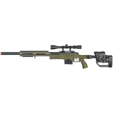 WellFire MB4410 Bolt Action Sniper Rifle w/ 3-9x40 Rifle Scope - OD GREEN