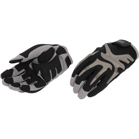 UK Arms Airsoft Tactical Impact Pro Gloves Medium - BLACK/TAN