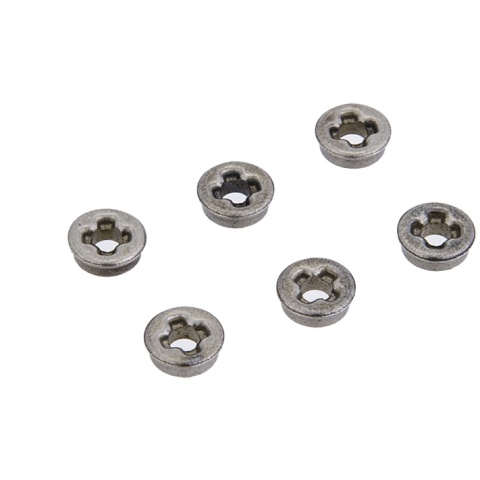Lancer Tactical Airsoft 6pc 7mm Oilless Cross Slot Bushing Set