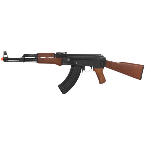 JG Full Metal Gearbox AK47 Airsoft AEG Rifle - IMITATION WOOD