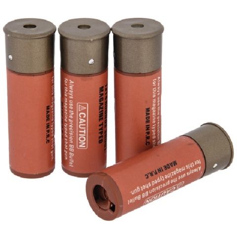 UK Arms Airsoft 4pc 14rd M180 Spring Shotgun Shells - RED