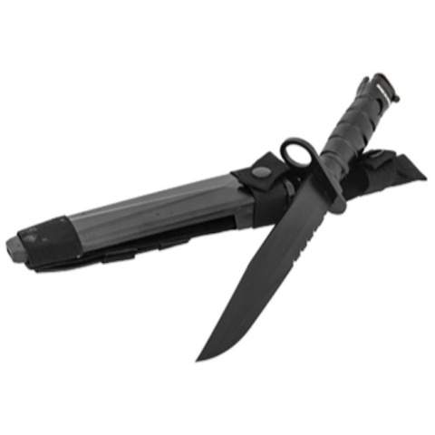 AMA Dummy Bayonet w/ Blade Cover for M4/M16 - BLACK