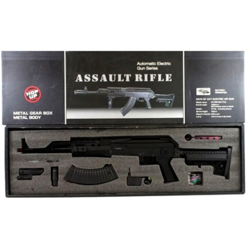 450 FPS JG Full Metal AK47 RAS TCW AEG Airsoft Rifle w/ Foregrip
