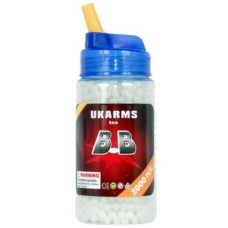 UK Arms 0.12g 6mm Seamless 5000 Round Airsoft BB Plastic Bottle