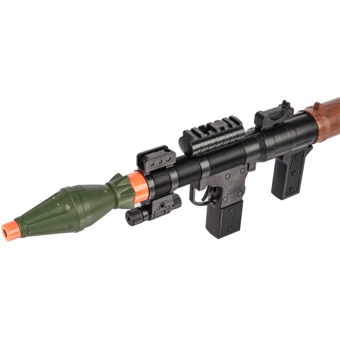 Spring Powered Airsoft RPG w/ Laser - BLACK / GREEN