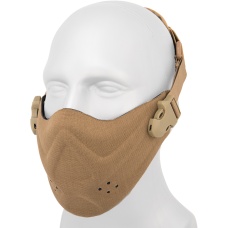 AMA Neoprene Airsoft Hard Foam Half Mask - DARK EARTH