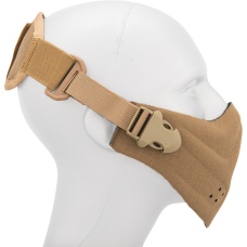 AMA Neoprene Airsoft Hard Foam Half Mask - DARK EARTH