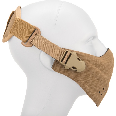 AMA Neoprene Airsoft Hard Foam Half Mask - DARK EARTH