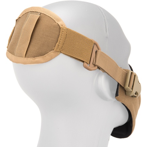 AMA Neoprene Airsoft Hard Foam Half Mask - DARK EARTH