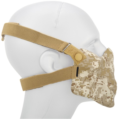 AMA Tactical Skull Lower Face Mask w/ Foam Padding - DESERT DIGITAL