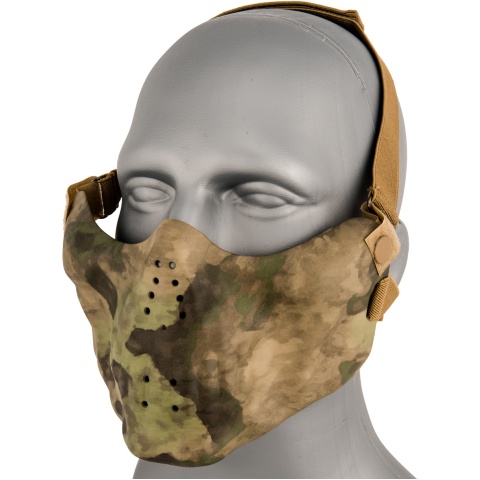 AMA Tactical Skull Lower Face Mask w/ Foam Padding - FOLIAGE GREEN