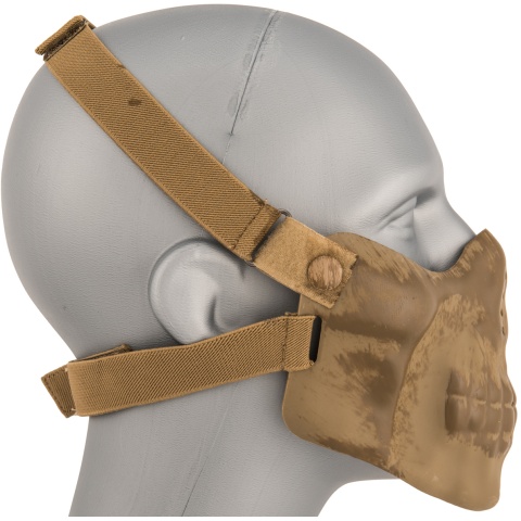 AMA Tactical Skull Lower Face Mask w/ Foam Padding - GREEN