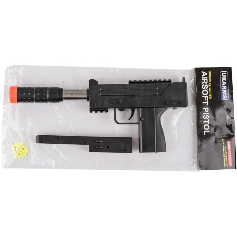 Airsoft Spring Powered M10 Pistol - BLACK
