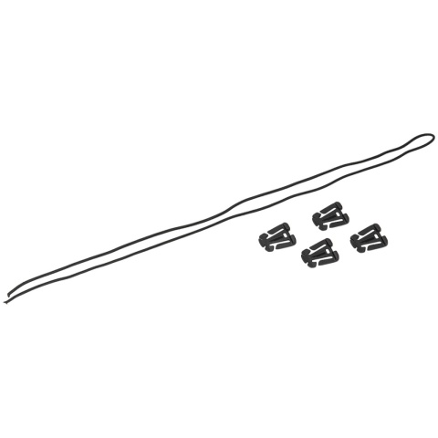 AMA Tactical Bungee Retention Kit w/ 4 MOLLE Clips - BLACK