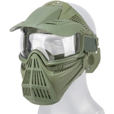 CYMA Airsoft Full Face Mask w/ Clear Goggles & Visor - OLIVE DRAB