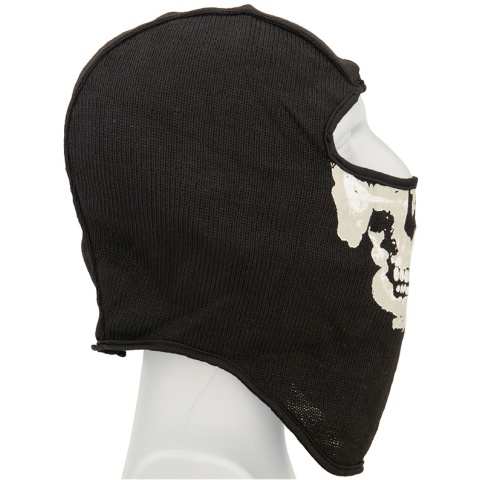AMA Tactical Airsoft Balaclava Skull Face Mask - BLACK