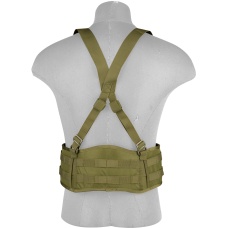 Lancer Tactical Low Profile MOLLE Harness Battle Belt - OD GREEN