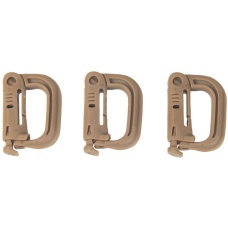 FMA Nylon Plastic Airsoft D-Buckle Mini - 3 Pack Set - DARK EARTH