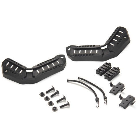 Lancer Tactical Airsoft Polymer Maritime Helmet Rail Set - BLACK