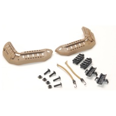 Lancer Tactical Airsoft Polymer Maritime Helmet Rail Set - TAN