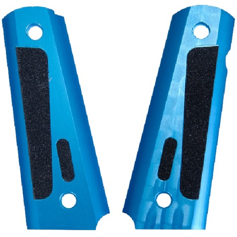 Lancer Tactical Airsoft 1911 MEU Pistol Grip Cover Type B - BLUE