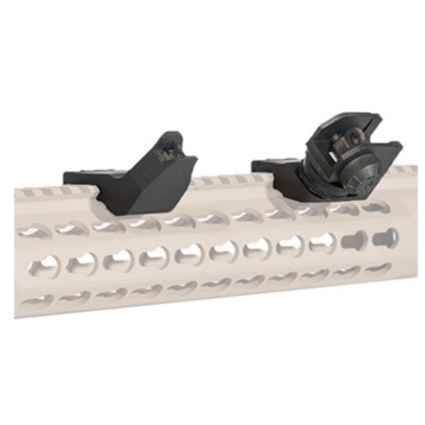 Lancer Tactical One O'Clock Off-Set Iron Sight Set - BLACK