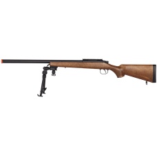 AGM Airsoft High Powered Bolt Action Sniper Rifle w/ Bipod - WOOD