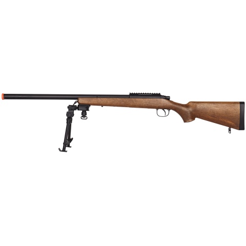 AGM Airsoft High Powered Bolt Action Sniper Rifle w/ Bipod - WOOD