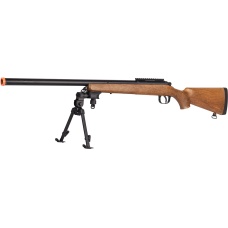 AGM Airsoft High Powered Bolt Action Sniper Rifle w/ Bipod - WOOD
