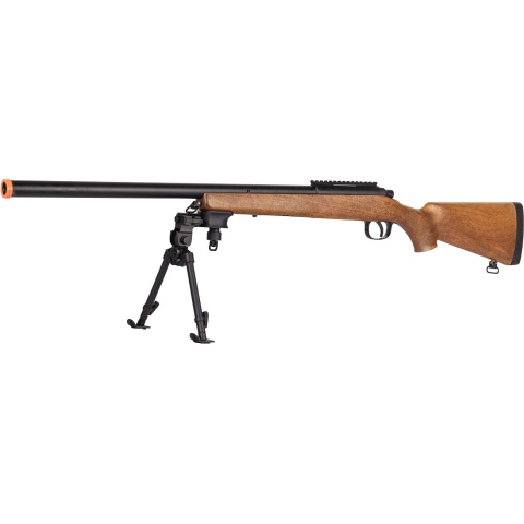 AGM Airsoft High Powered Bolt Action Sniper Rifle w/ Bipod - WOOD