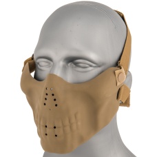 AMA Tactical Skull Lower Face Mask w/ Foam Padding - TAN