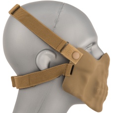 AMA Tactical Skull Lower Face Mask w/ Foam Padding - TAN