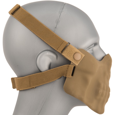 AMA Tactical Skull Lower Face Mask w/ Foam Padding - TAN