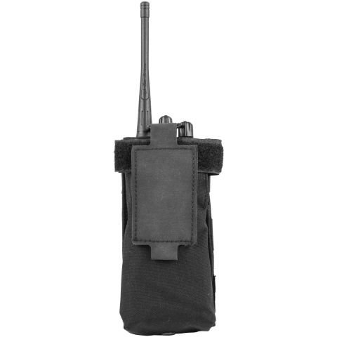 TMC Patrol 500D Cordura Radio Pouch w/ Paracord Lacing - BLACK