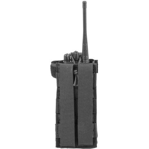 TMC Patrol 500D Cordura Radio Pouch w/ Paracord Lacing - BLACK