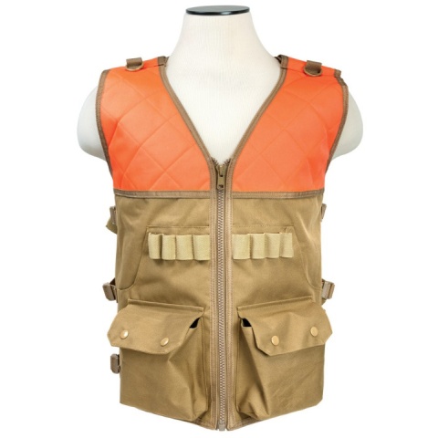 NcStar VISM PVC Outdoor Hunting Vest - BLAZE ORANGE/TAN