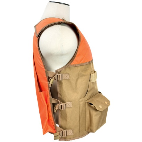 NcStar VISM PVC Outdoor Hunting Vest - BLAZE ORANGE/TAN