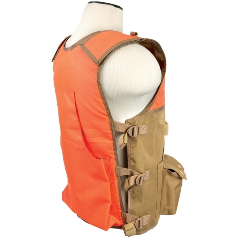 NcStar VISM PVC Outdoor Hunting Vest - BLAZE ORANGE/TAN